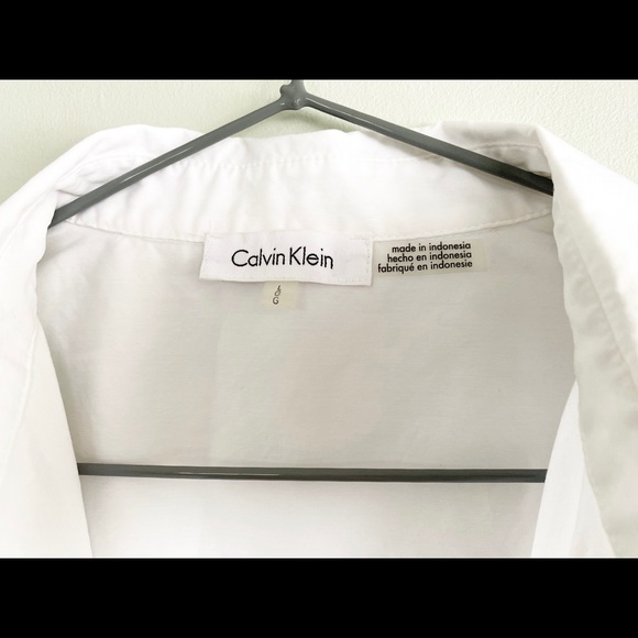 Calvin Klein Classic Dress Shirt White Med/Lrg - Picture 5 of 8